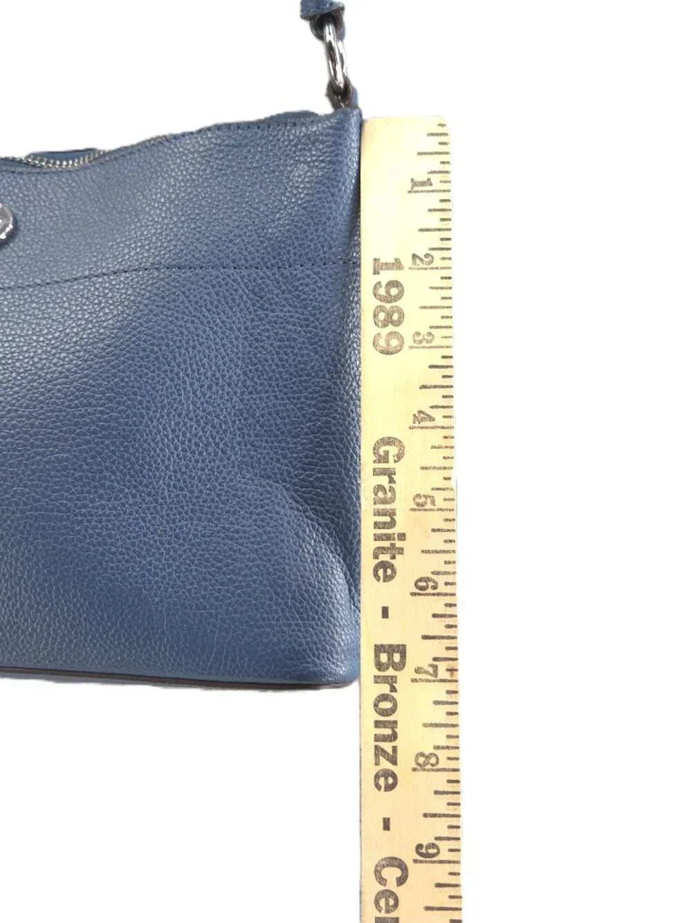 DKNY Winston Crossbody Bag Womens Small Blue Leather Adjustable Strap Dust Bag